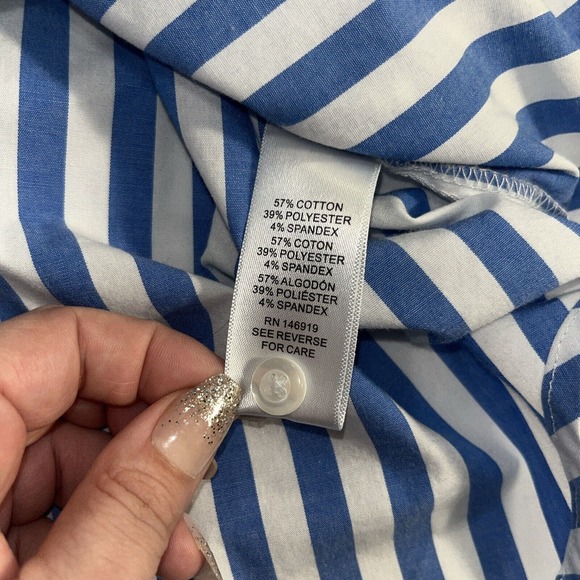 S Small Nautical Bethany Short Stripe Shirt CASA CABANA - Picture 10 of 13